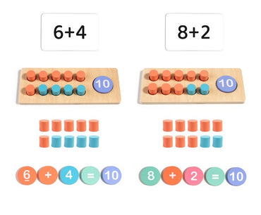Wooden ten frame set - Math Manipulatives Addition and Subtraction