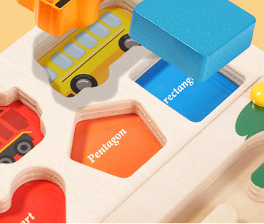 Montessori Magnetic Color Sorting & Shape Matching Board – Wooden Educational Toy