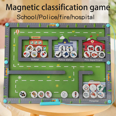 Magnetic Sorting & patterns Matching Board – Wooden Educational Toy