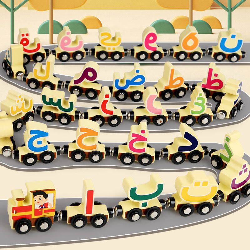 Arabic alphabet magnetic train
