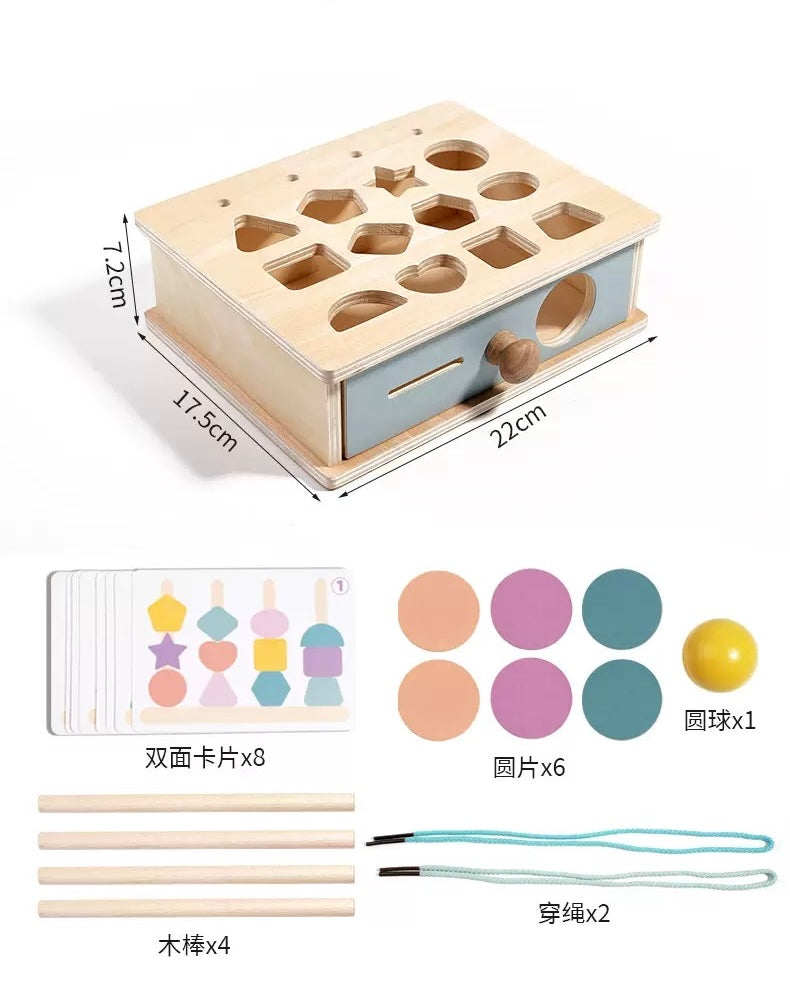 Wooden Drawer Style Shape Matching box