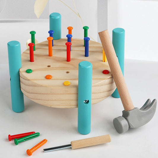 Wooden Hammer & Peg Pounding Toy