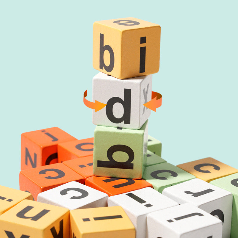 English Word Spelling Learning Montessori Wooden Toys for Preschool Kids