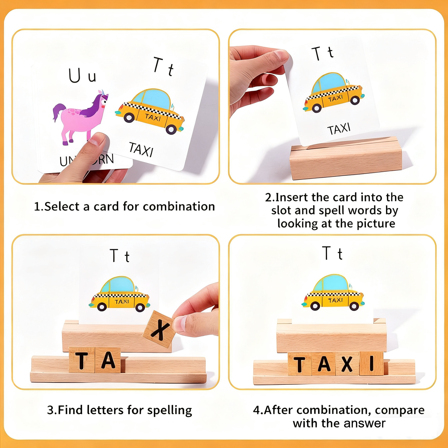 wooden Word spelling Toy