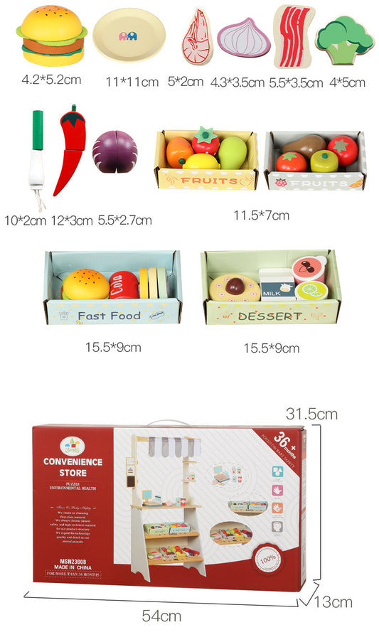 wooden Mini market