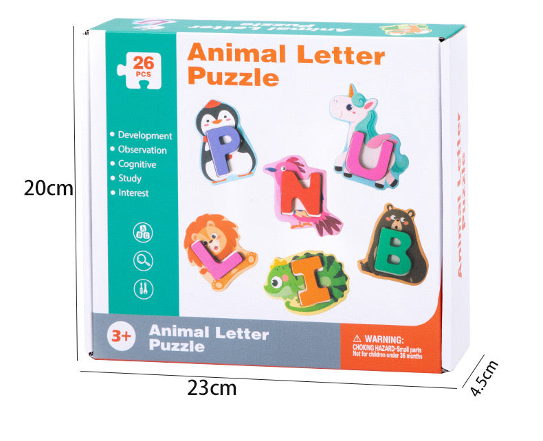 Animal letter puzzle
