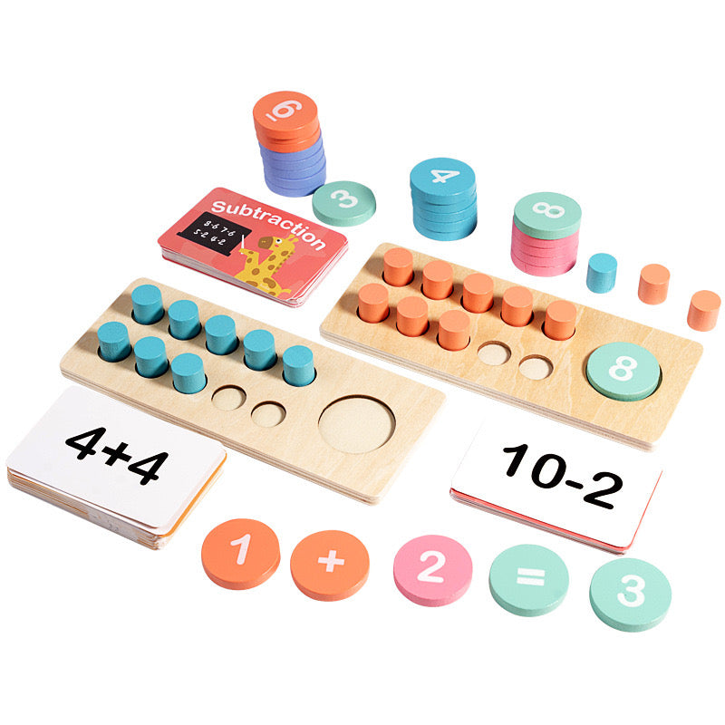 Wooden ten frame set - Math Manipulatives Addition and Subtraction