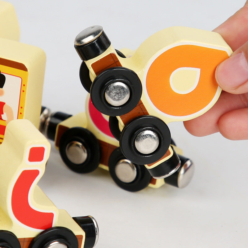 Arabic alphabet magnetic train