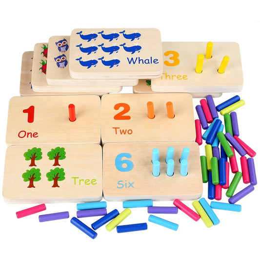 Wooden Numbers & counting Stick Board