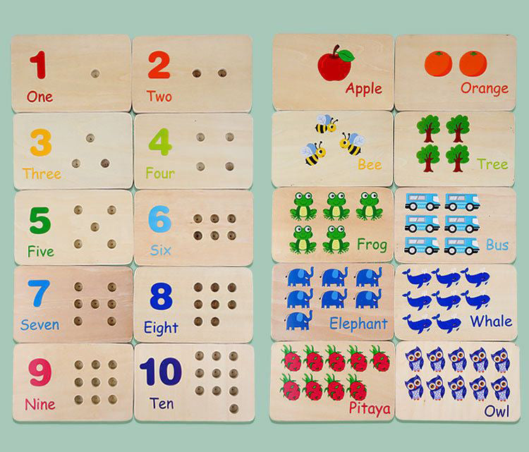 Wooden Numbers & counting Stick Board
