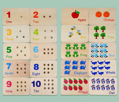 Wooden Numbers & counting Stick Board