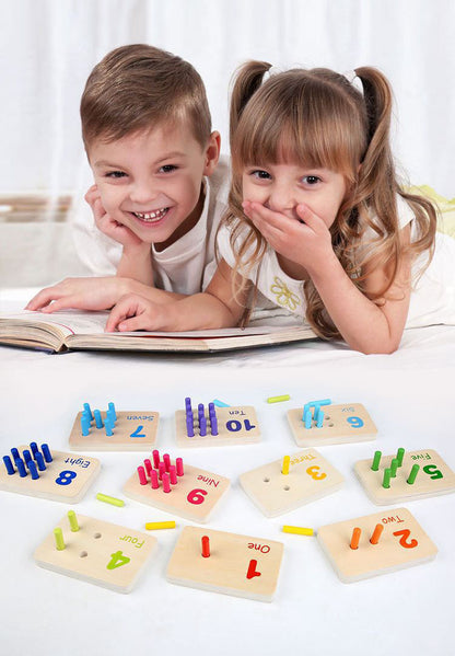 Wooden Numbers & counting Stick Board