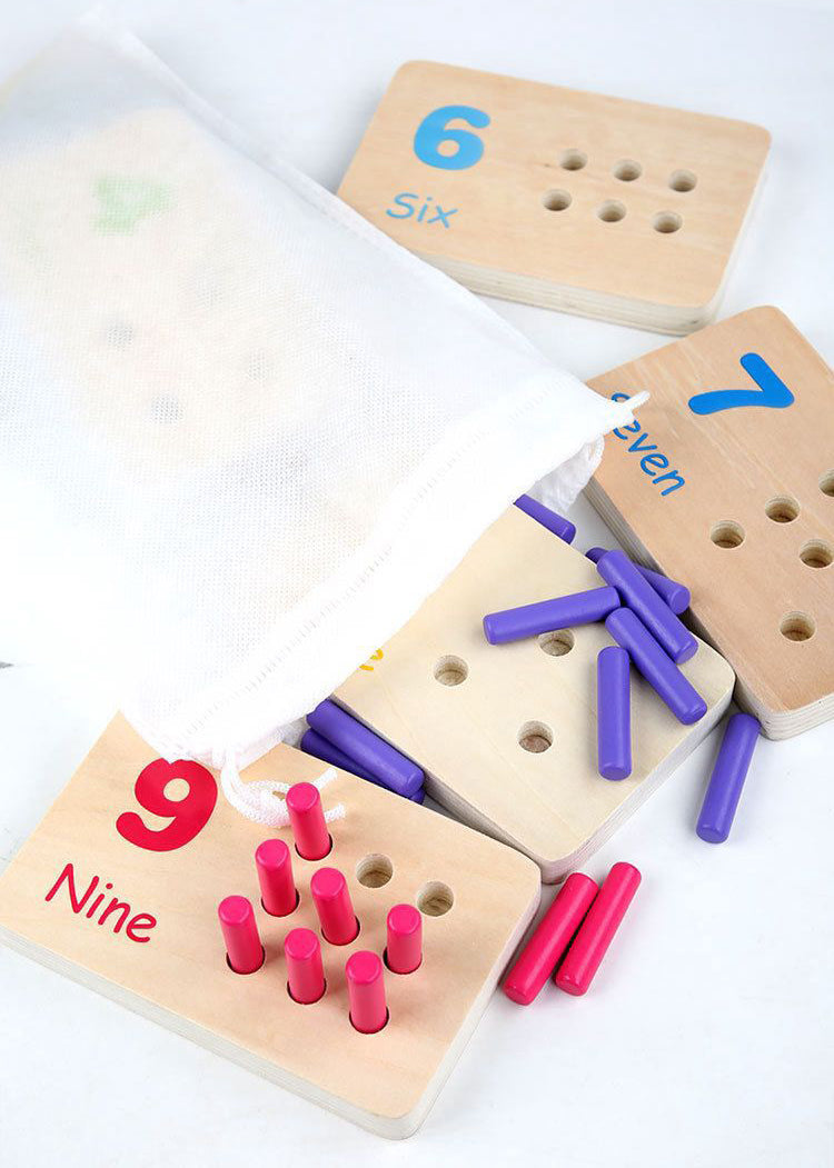 Wooden Numbers & counting Stick Board