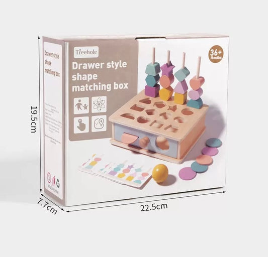 Wooden Drawer Style Shape Matching box