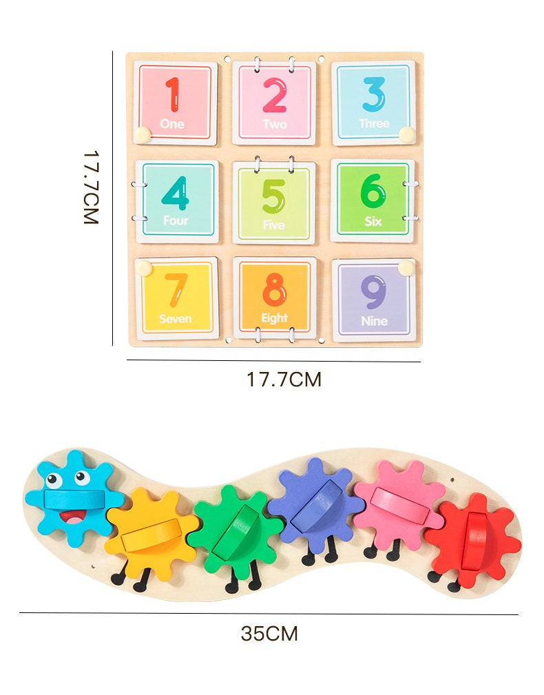 Wooden Number & caterpillar