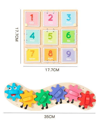 Wooden Number & caterpillar