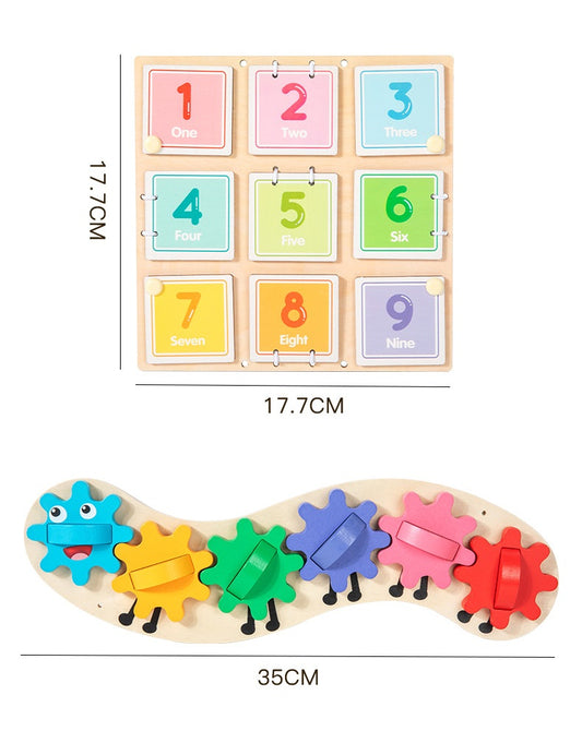Wooden Number & caterpillar