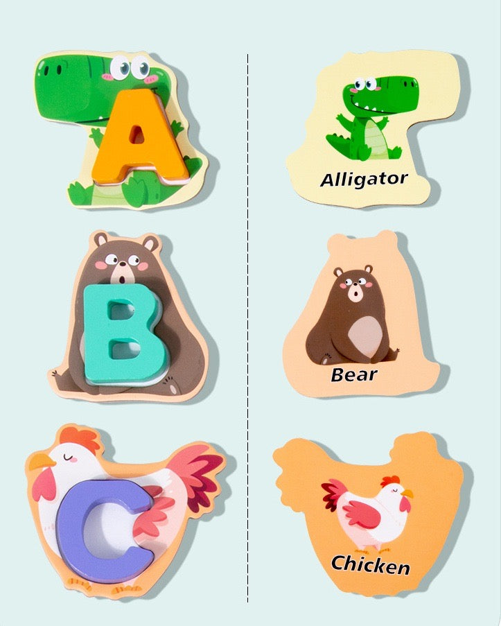Animal letter puzzle