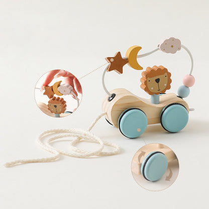 Wooden Animal Pull Train