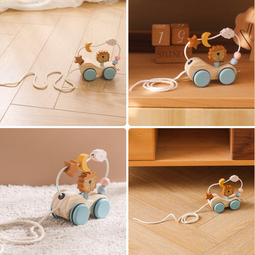 Wooden Animal Pull Train