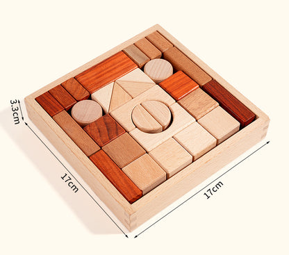 Solid Wooden Particle building blocks