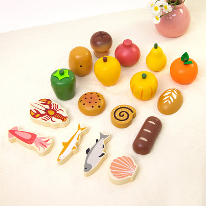 Wooden Food Playset