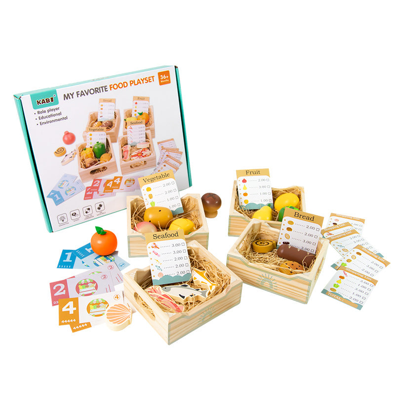 Wooden Food Playset