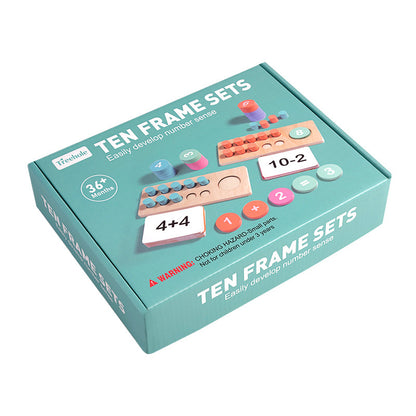 Wooden ten frame set - Math Manipulatives Addition and Subtraction
