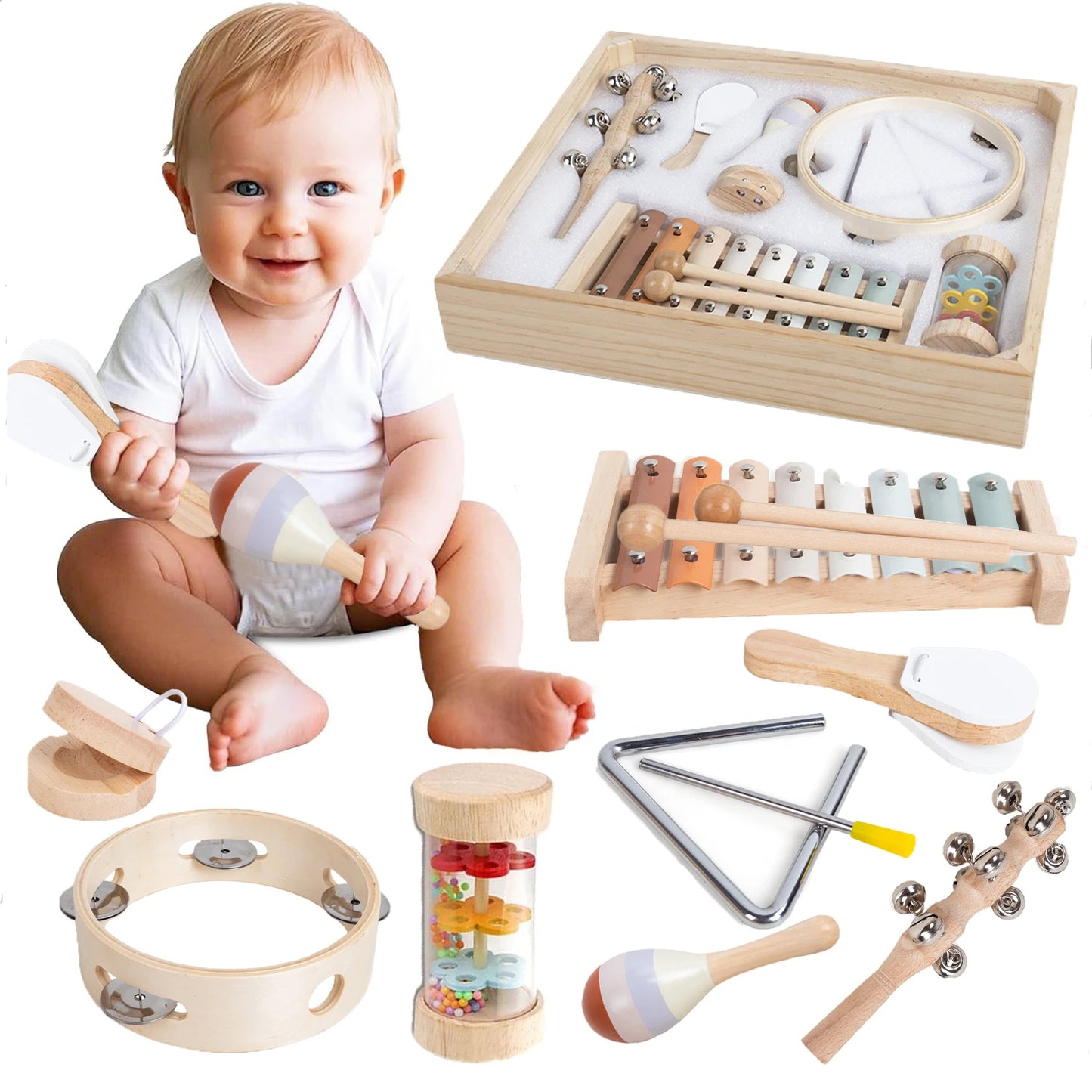 Wooden Musical instrument set