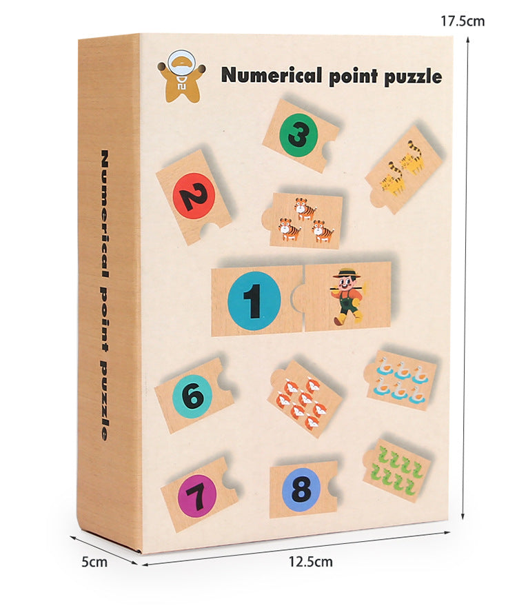 Wooden Box Number Matching Puzzle