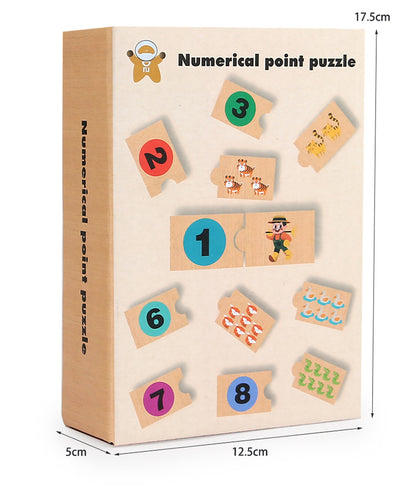 Wooden Box Number Matching Puzzle